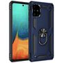 Mobigear Armor Ring Samsung Galaxy A71 Hard Case Back cover Shockproof with Ring Holder - Blue