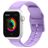 Mobigear Dashed Silikone Apple Watch Urrem Spændelås - 49/46/45/44 mm - Lilla