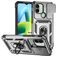 Mobigear Armor Ring Cam Slide Xiaomi Redmi A1 4G Hard Case Back cover Shockproof with Ring Holder and Camera Slider - Silver