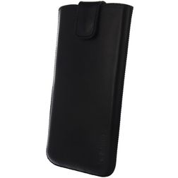 Valenta Pocket UNI Pravá kůže Pouzdro na opasek - Brašna na opasek - Holster - H140 x B72 - Černá