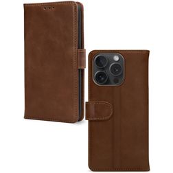 Mobilize Wallet iPhone 15 Pro Vera pelle Cover a libro portafoglio - Marrone