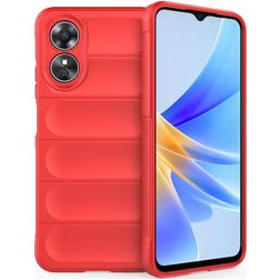 Mobigear Bumpy OPPO A17 TPU flessibile Back cover - Rosso