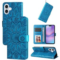 Mobigear Sunflower iPhone 17 Funda tipo libro Cartera - Azul