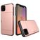 Mobigear Card iPhone 11 Kova Suojakuori Iskunkestävä + Korttitasku - Ruusukulta
