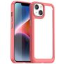 Mobigear Crystal iPhone 15 Hårdt Bagsidecover - Gennemsigtig / Rød