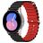 Mobigear Ocean Silikoni Smartwatch Ranneke Solki - 22 mm - Musta / Punainen