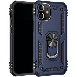 Mobigear Armor Ring iPhone 12 Pro Hard Case Back cover Shockproof with Ring Holder - Blue