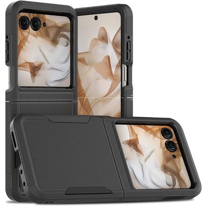 Mobigear Heavy Armor Motorola Razr 50 Fodral Hårdplast Skal Stötsäkert - Svart