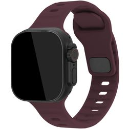 Mobilize Sports Silikoni Apple Watch Ranneke Tappikiinnitys - 49/46/45/44 mm - Bordeaux