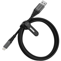 OtterBox Nylon Braided USB-A – Apple Lightning Kaapeli MFI 1 m - Musta