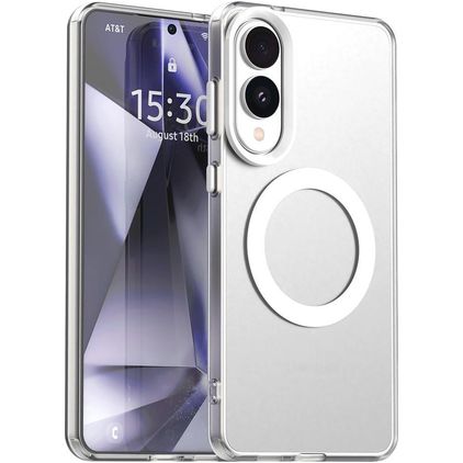 Mobigear Shockproof Samsung Galaxy S25 Edge MagSafe Plástico rígido Capa traseira - Branco