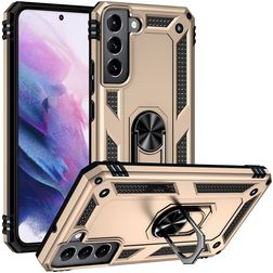 Mobigear Armor Ring Samsung Galaxy S22 Hard Case Back cover Shockproof with Ring Holder - Gold