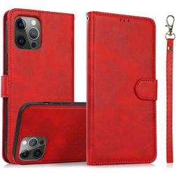 Mobigear Wallet iPhone 16 Pro Case Detachable 2-in-1 Wallet Case Wallet - Red