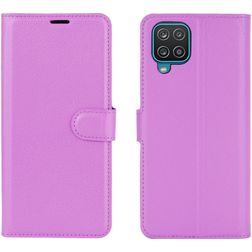 Mobigear Classic Samsung Galaxy A12 Funda tipo libro Cartera - Morado