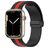 Mobigear Stripe Mag Silikone Apple Watch Urrem Magnetlås - 42/41/40/38 mm - Sort / Rød