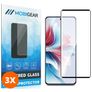 Mobigear Premium OPPO Reno 11F Cristal templado Protector de pantalla - Compatible con fundas - Negro (pack de 3)