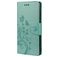 Mobigear Flowers Samsung Galaxy A33 Cover a libro portafoglio - Turchese