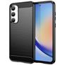 Mobigear Brushed Slim Samsung Galaxy A35 Fleksibel TPU Bagsidecover - Sort