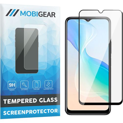 Mobigear Premium Vivo Y33s Vidro temperado Película de ecrã - Compatível com capas - Preto