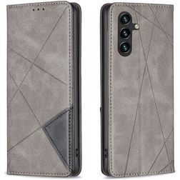 Mobigear Rhombus Slim Samsung Galaxy A56 Cover a libro - Grigio