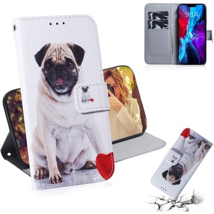 Mobigear Design iPhone 12 Pro Knížkové pouzdro Peněženka - Dog