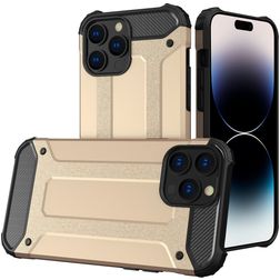 Mobigear Outdoor iPhone 14 Pro Max Funda Plástico rígido Carcasa Antigolpes - Dorado