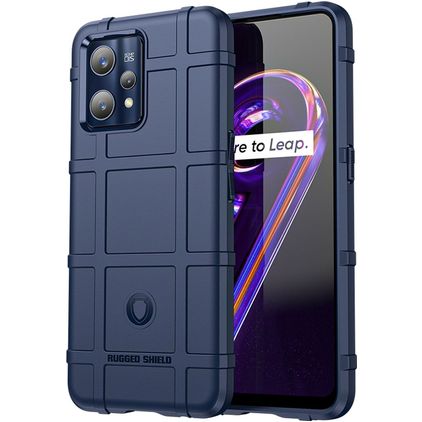 Mobigear Rugged Shield Realme 9 Pro Plus Fleksibel TPU Bagsidecover Stødsikkert - Blå