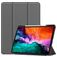 Mobigear Tri-Fold Gel iPad Pro 12,9 polegadas (2021) TPU / Pele sintética Capa livro + Suporte para caneta stylus - Cinzento