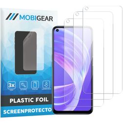 Mobigear OPPO A73 5G Película de ecrã em plástico - Compatível com capas (Pack de 3)