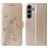 Mobigear Flowers Samsung Galaxy S24 FE Wallet case - Gold