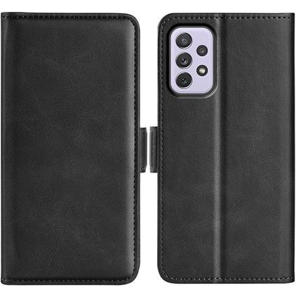 Mobigear Slim Magnet Samsung Galaxy A73 Knížkové pouzdro Peněženka - Černá