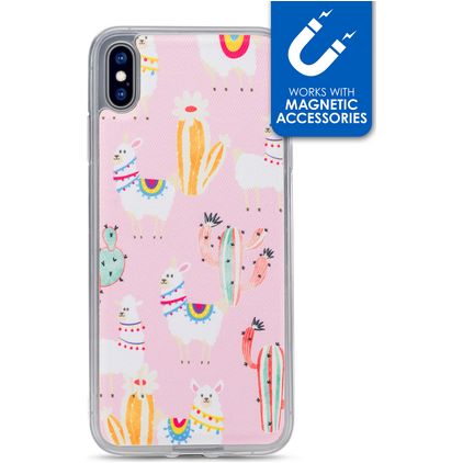 My Style Magneta iPhone XS Max Flexible TPU Back cover - Pink Alpaca