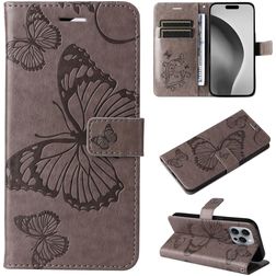 Mobigear Butterfly iPhone 16 Pro Max Wallet case - Grey
