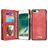 CaseMe 008 iPhone 8 Plus Cover Aftageligt 2-i-1-pungetui med Seddelrum - Rød