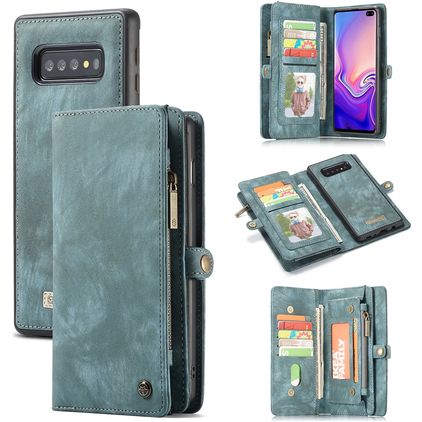CaseMe 008 Samsung Galaxy S10 Funda tipo libro 2 en 1 con carcasa extraíble Cartera - Azul