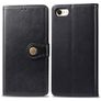 Mobigear Snap Button iPhone 8 Funda tipo libro Cartera - Negro