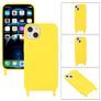 Mobigear Lanyard iPhone 14 Plus Silicone Case with lanyard - Yellow