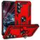 Mobigear Armor ring Samsung Galaxy S25 FE Hårdt Bagsidecover Stødsikkert med ringholder - Rød