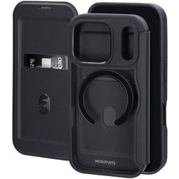 Mobiparts Shield Line iPhone 18 Pro MagSafe Cover a libro - Nero