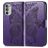 Mobigear Butterfly Motorola Moto G82 Plånboksfodral med sedelfack - Lila