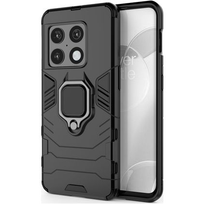 Mobigear Armor Ring OnePlus 10 Pro Hardcase Etui plecki Wstrząsoodporne z pierścieniem - Czarny