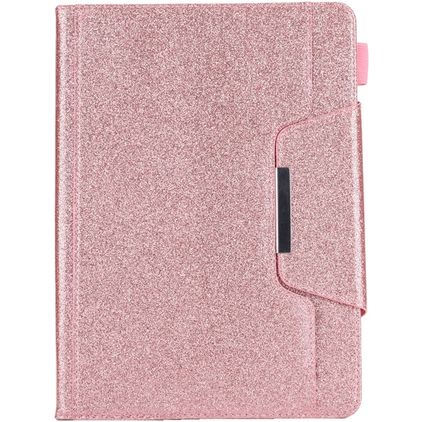 Mobigear Luxury iPad 7 (2019) Pungetui + Stylus-holder - Lyserød
