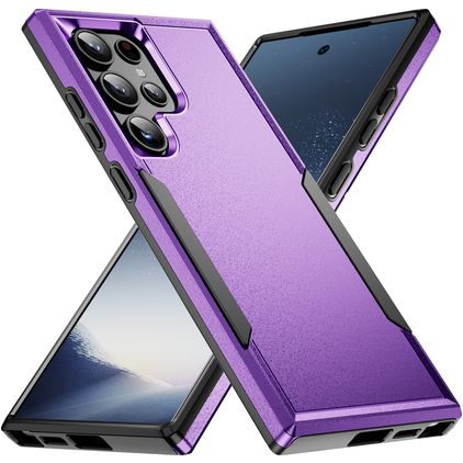 Mobigear Heavy Armor Samsung Galaxy S24 Ultra Hårdt Bagsidecover Stødsikkert - Lilla