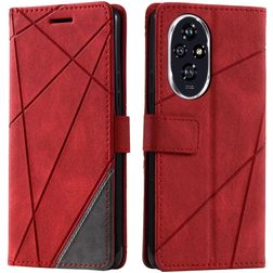 Mobigear Rhombus HONOR 200 Funda tipo libro Cartera - Rojo