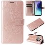 Mobigear Butterfly Xiaomi Redmi 14C Knížkové pouzdro Peněženka - Růžově zlatá