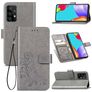 Mobigear Clover Samsung Galaxy A52 Wallet case - Grey