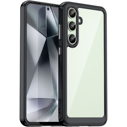 Mobigear Crystal Samsung Galaxy S24 FE Hårdt Bagsidecover - Sort