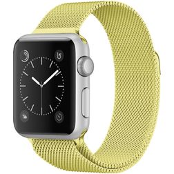 Mobigear Color Loop Pasek Bransoleta mediolańska do Apple Watch Zapięcie magnetyczne - 49/46/45/44 mm - Żółty