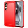 Mobigear Brushed Slim Samsung Galaxy S24 FE Joustava TPU Suojakuori - Punainen
