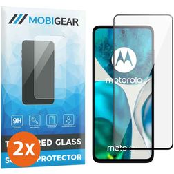 Mobigear Premium Motorola Moto G82 Vidro temperado Película de ecrã - Compatível com capas - Preto (Pack de 2)